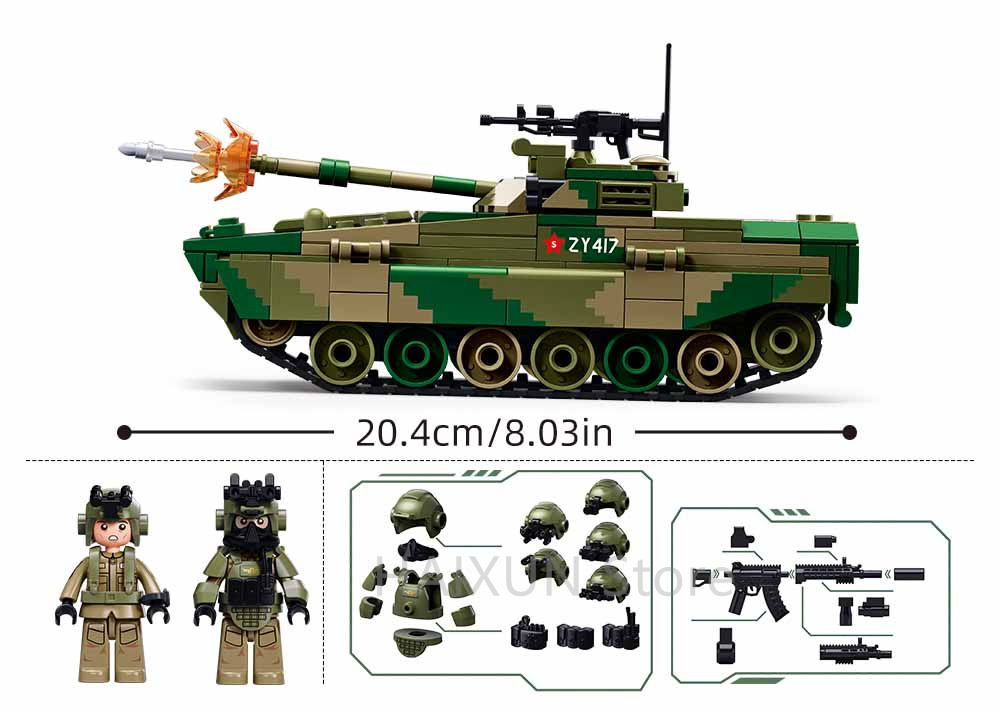 Bloques de Construcción Sluban - Lego Compatible Military Tank reseña y precio